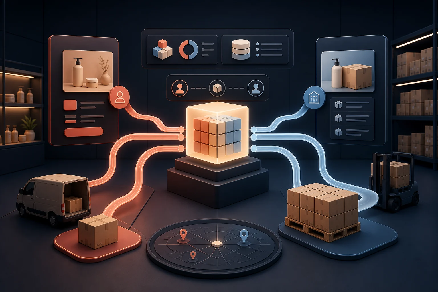One commerce operation serving both direct customers and wholesale buyers
