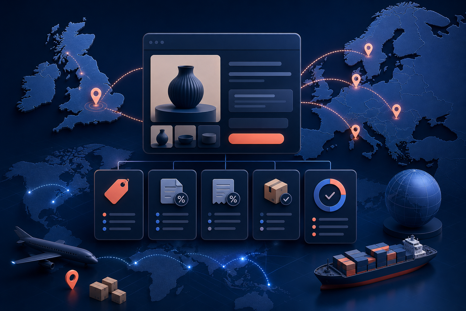 International ecommerce operating model for a UK Shopify brand using Managed Markets.