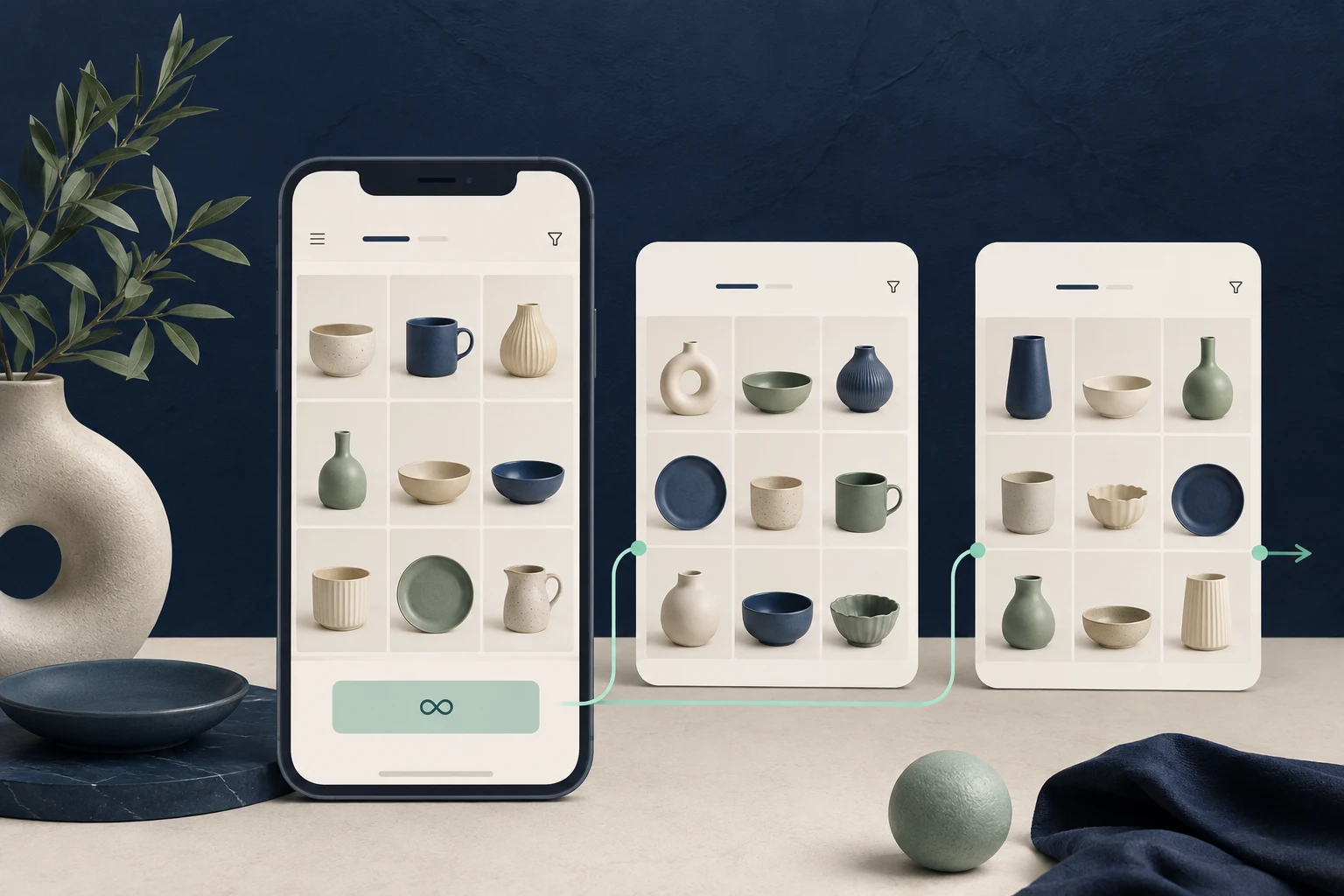 Sequential collection pages and a mobile load-more control show product discovery beyond page one.