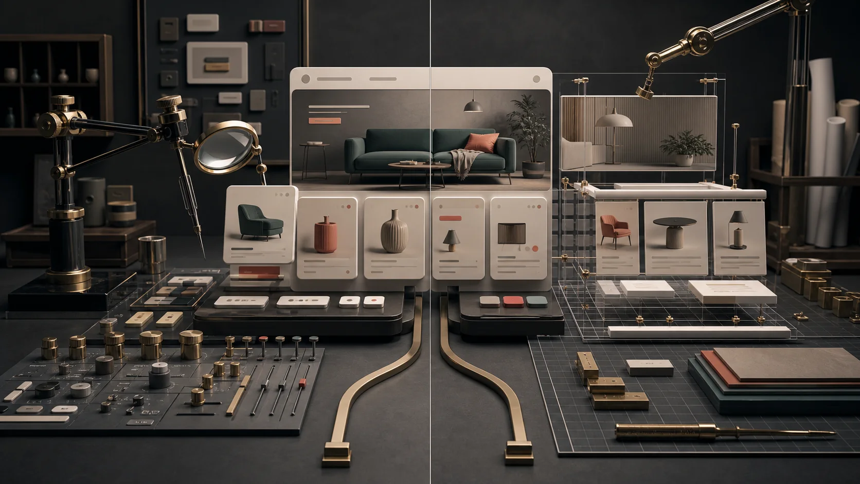 A modular ecommerce storefront dividing into focused optimisation and a clean structural rebuild path.