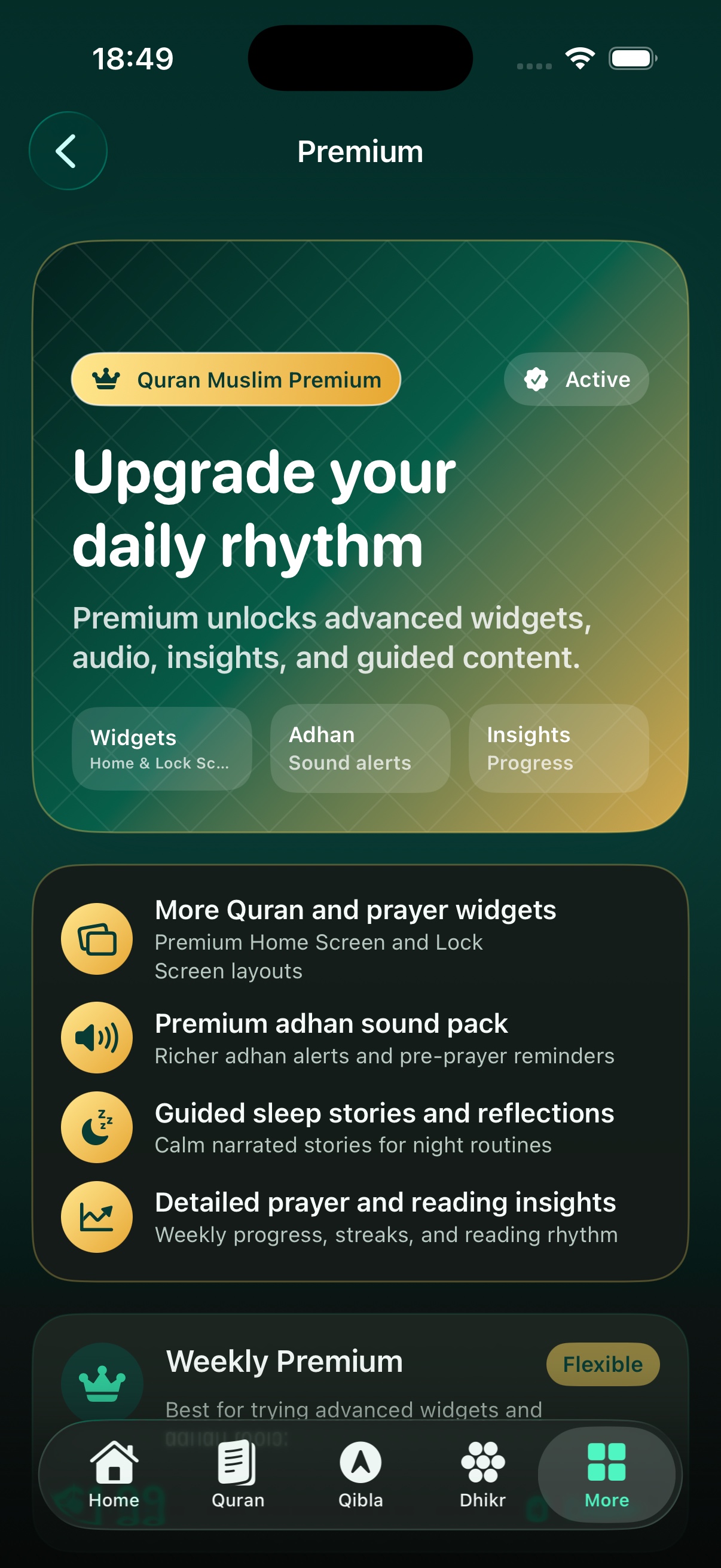 Quran Muslim app screen preview